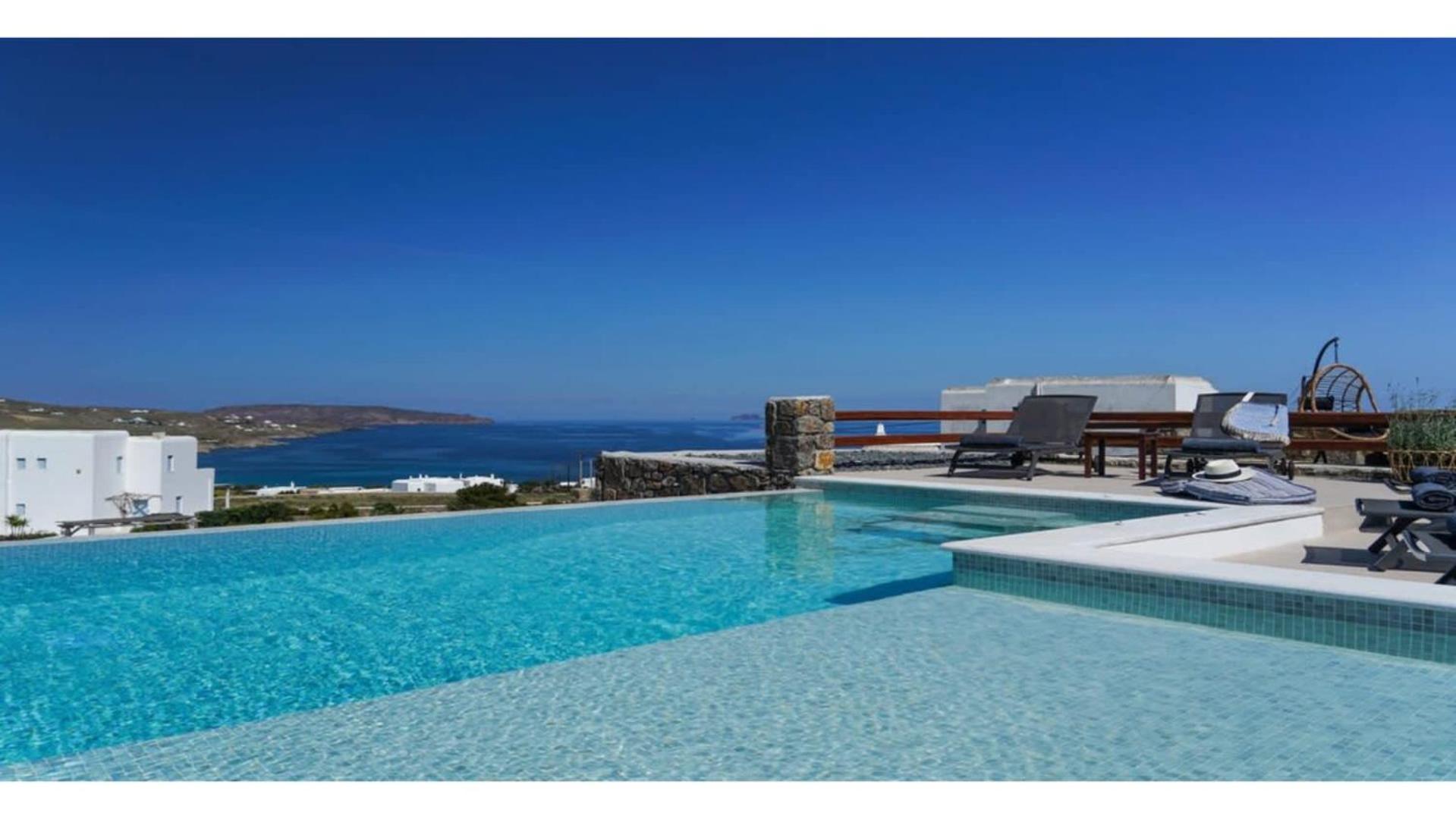 Luxury White W Private Pool In Mikonos Villa *