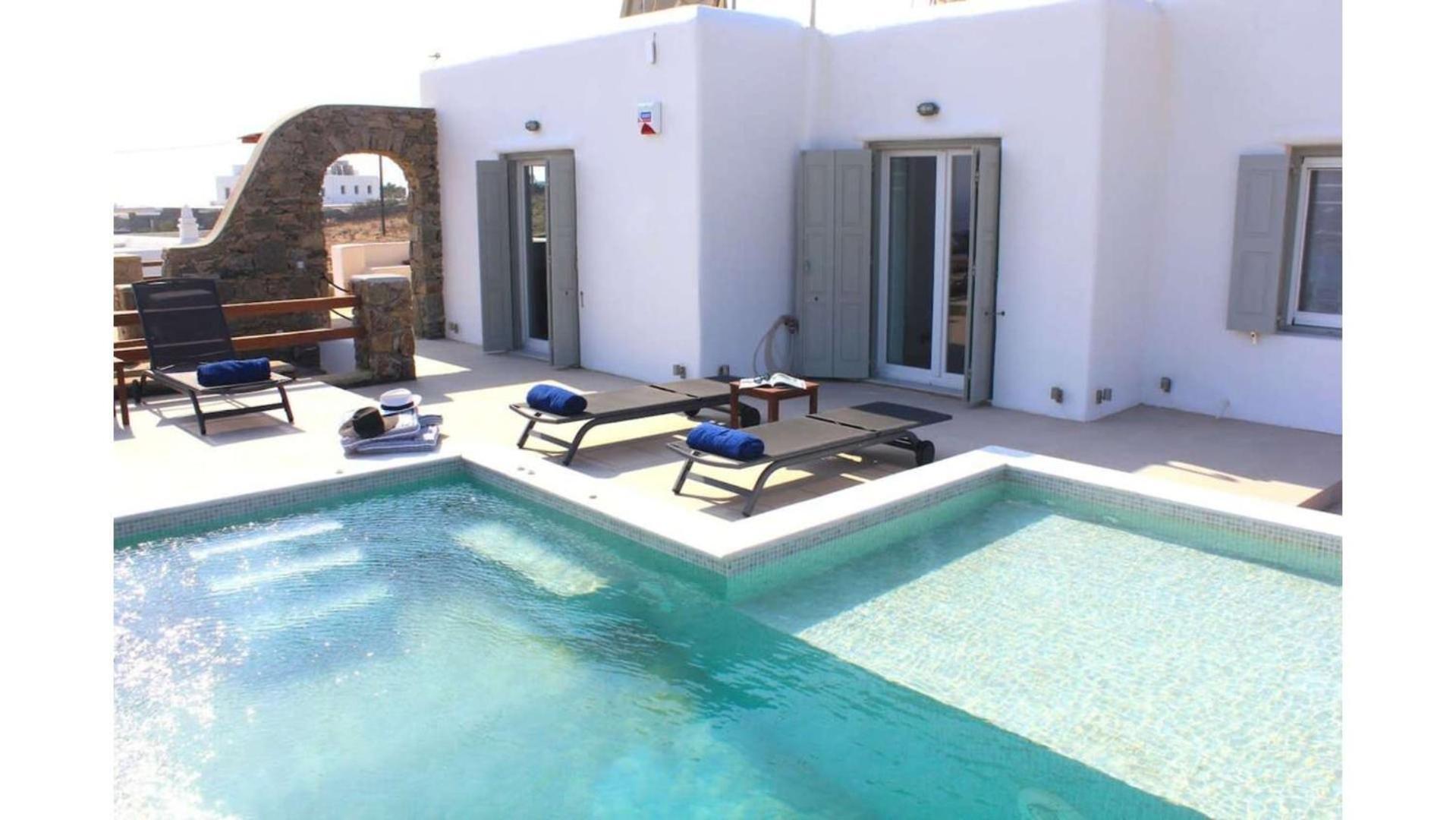 Luxury White W Private Pool In Mikonos Villa