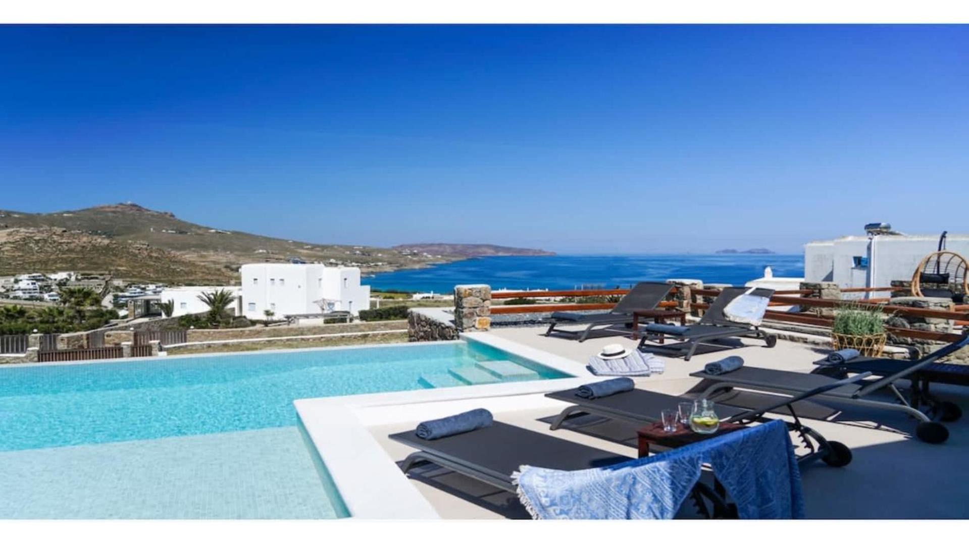 Luxury White W Private Pool In Mikonos Villa *